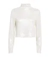 Me+em Long-sleeve Sequin Top In White