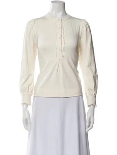 Pre-owned Me+em Long Sleeve Top In White