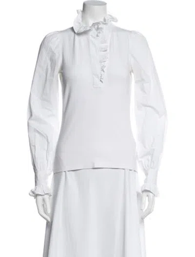 Pre-owned Me+em Long Sleeve Top In White