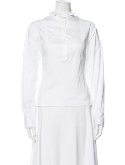 Pre-owned Me+em Long Sleeve Top In White