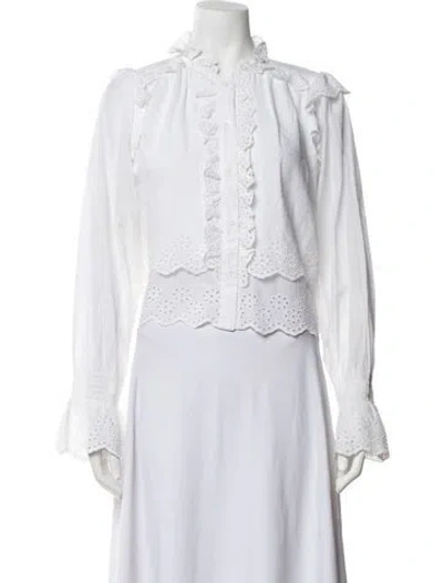 Pre-owned Me+em Long Sleeve Top In White