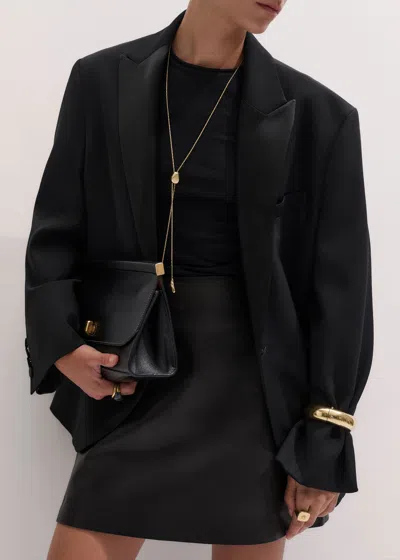 Me+em Luxe Mini A-line Skirt Black Brown