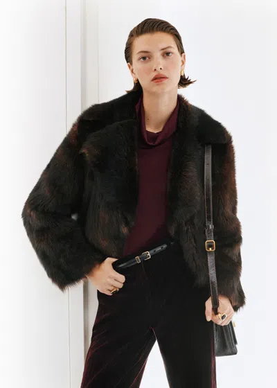 Me+em Luxe Sable Toscana Jacket Black Brown