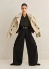 Me+em Luxe Short Shearling Coat In Natural