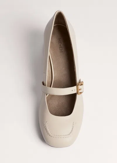 Me+em Mary-jane Heel Cream In White