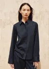Me+em Mélange Twill Forever Tailoring Shirt In Indigo