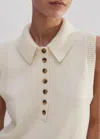 Shop Me+em Merino Cashmere Layering Vest + Collar In Cream