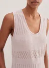 Me+em Merino Cashmere Silk Lace Stitch Sweater Vest In Light Lupin