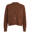 Me+em Merino Cashmere Relaxed Cardigan In Orange