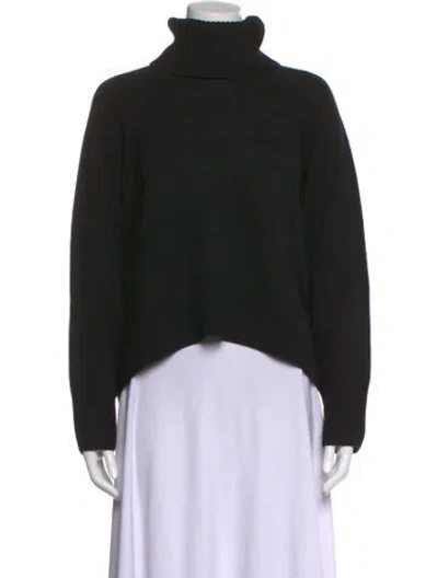 Pre-owned Me+em Merino Wool Crew Neck Sweater In Black