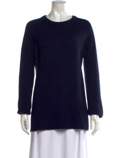 Pre-owned Me+em Merino Wool Crew Neck Sweater In Blue