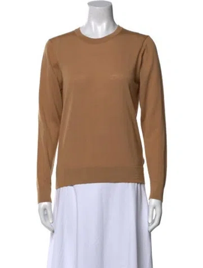 Pre-owned Me+em Merino Wool Crew Neck Sweater In Brown