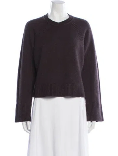 Pre-owned Me+em Merino Wool Crew Neck Sweater In Brown