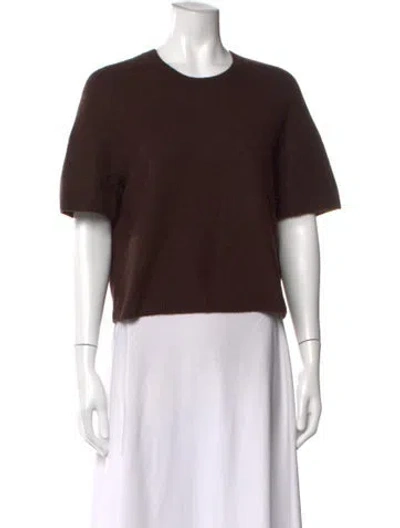 Pre-owned Me+em Merino Wool Crew Neck Sweater In Brown
