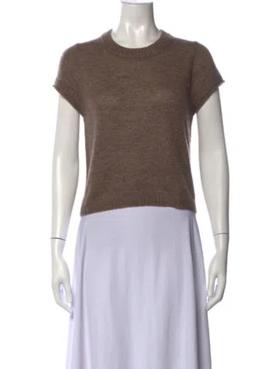 Pre-owned Me+em Merino Wool Crew Neck Sweater In Brown