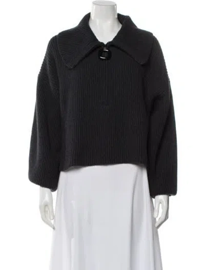 Pre-owned Me+em Merino Wool Crew Neck Sweater In Gray