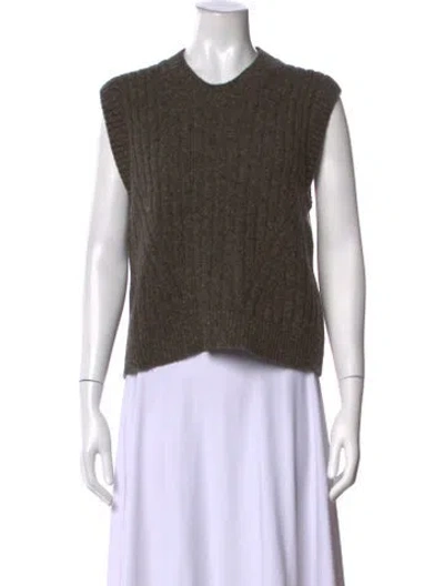 Pre-owned Me+em Merino Wool Crew Neck Sweater In Green