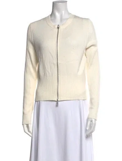 Pre-owned Me+em Merino Wool Crew Neck Sweater In Neutrals