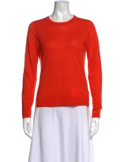 Pre-owned Me+em Merino Wool Crew Neck Sweater In Orange