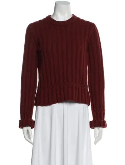 Pre-owned Me+em Merino Wool Crew Neck Sweater In Red