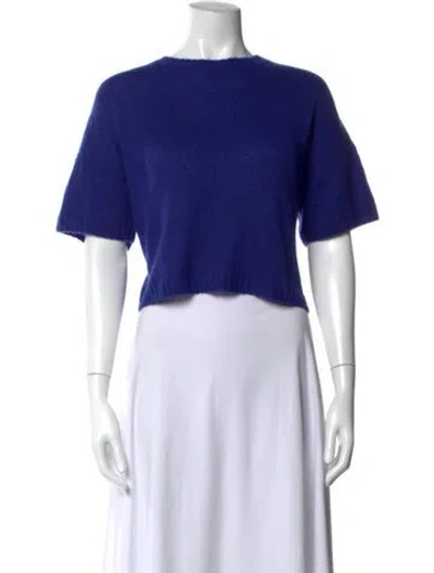 Pre-owned Me+em Merino Wool Crew Neck Sweater W/ Tags In Blue