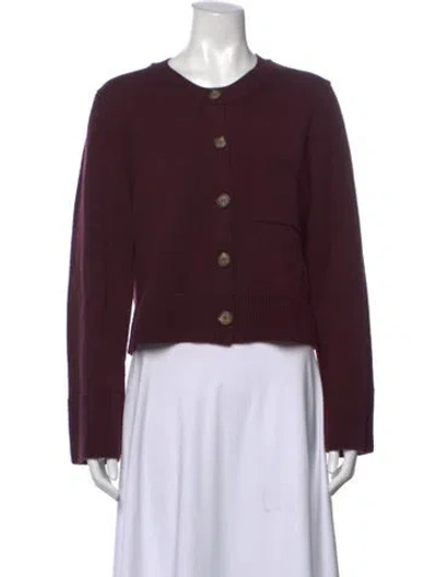 Pre-owned Me+em Merino Wool Crew Neck Sweater W/ Tags In Burgundy