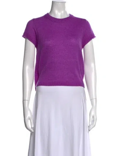 Pre-owned Me+em Merino Wool Crew Neck Sweater W/ Tags In Purple