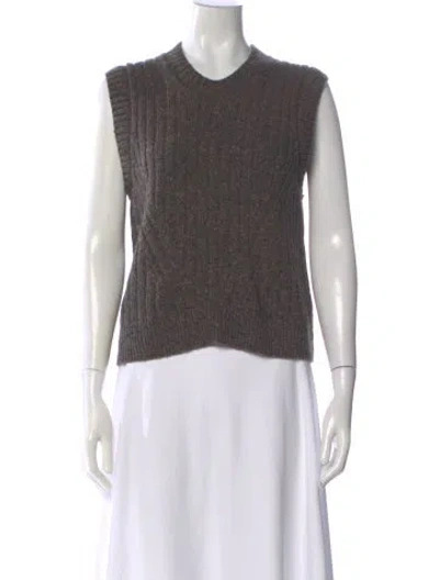 Pre-owned Me+em Merino Wool Crew Neck Top In Gray