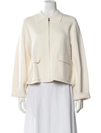 Pre-owned Me+em Merino Wool Jacket In White