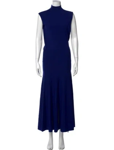 Pre-owned Me+em Merino Wool Long Dress In Blue