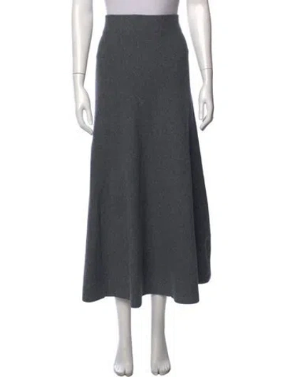 Pre-owned Me+em Merino Wool Long Skirt In Gray