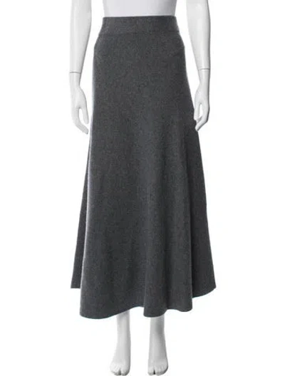 Pre-owned Me+em Merino Wool Long Skirt In Gray