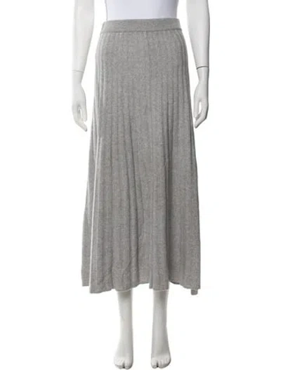 Pre-owned Me+em Merino Wool Long Skirt In Gray