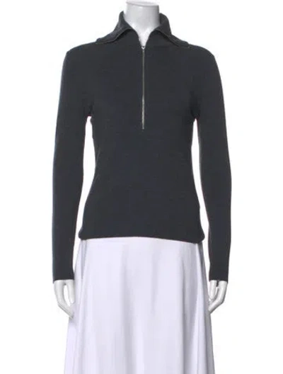Pre-owned Me+em Merino Wool Long Sleeve Top In Grey
