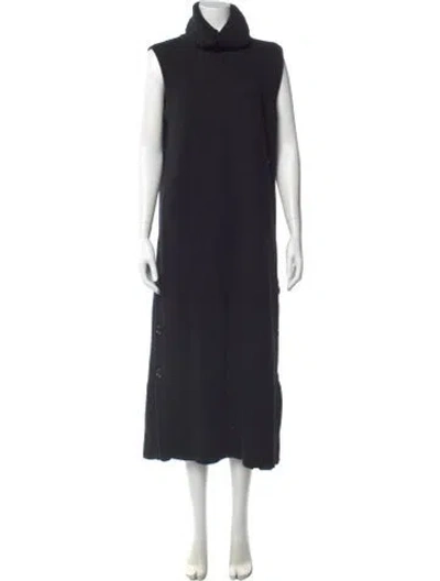 Pre-owned Me+em Merino Wool Midi Length Dress In Blue