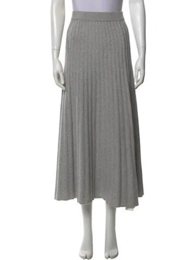 Pre-owned Me+em Merino Wool Midi Length Skirt In Gray