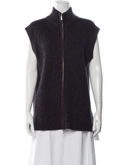 Pre-owned Me+em Merino Wool Mock Neck Sweater In Blue