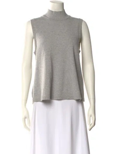 Pre-owned Me+em Merino Wool Mock Neck Sweater In Gray