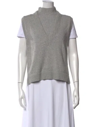 Pre-owned Me+em Merino Wool Mock Neck Sweater In Grey