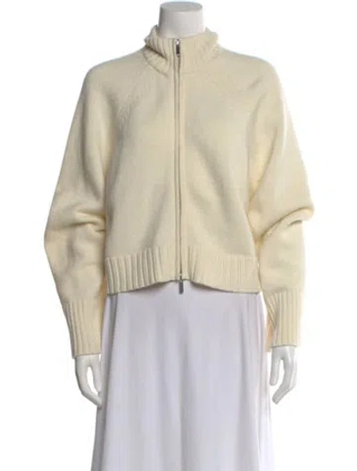 Pre-owned Me+em Merino Wool Mock Neck Sweater In Neutral