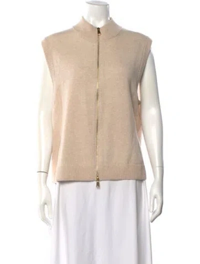 Pre-owned Me+em Merino Wool Mock Neck Sweater In Neutrals