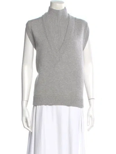 Pre-owned Me+em Merino Wool Mock Neck Sweater W/ Tags In Gray