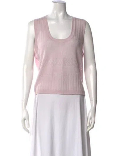 Pre-owned Me+em Merino Wool Scoop Neck Sweater In Pink