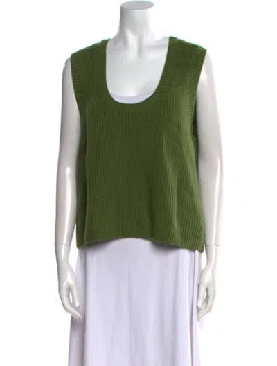 Pre-owned Me+em Merino Wool Scoop Neck Sweater W/ Tags In Green