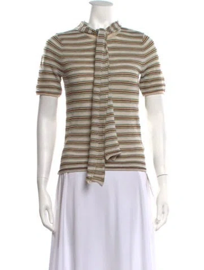 Pre-owned Me+em Merino Wool Striped Top In Multicolor