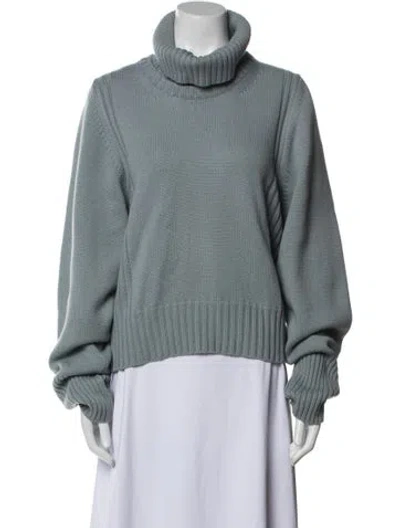 Pre-owned Me+em Merino Wool Turtleneck Sweater In Blue