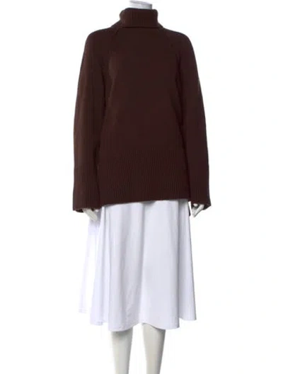 Pre-owned Me+em Merino Wool Turtleneck Sweater In Brown