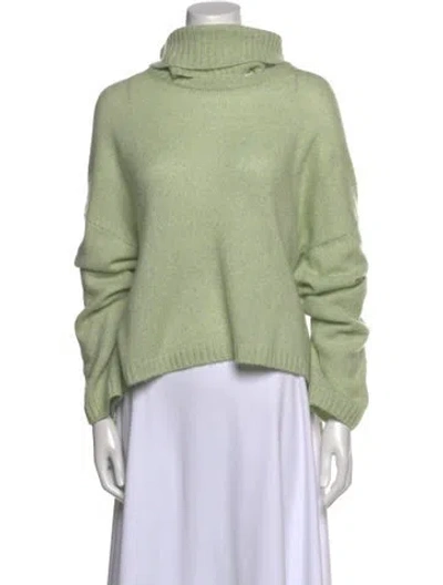 Pre-owned Me+em Merino Wool Turtleneck Sweater In Green