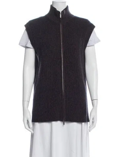 Pre-owned Me+em Merino Wool Vest In Blue