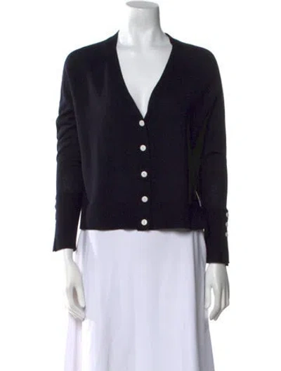 Pre-owned Me+em Merino Wool V-neck Sweater In Black